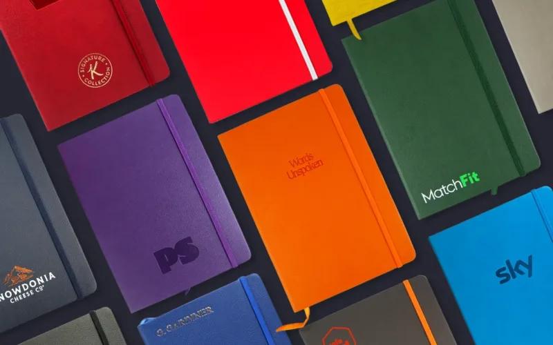 Variety of bespoke curious books for different brands, in different colours.