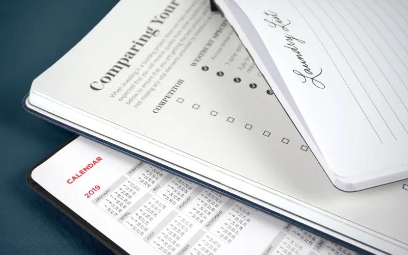 Range of custom notebook pages